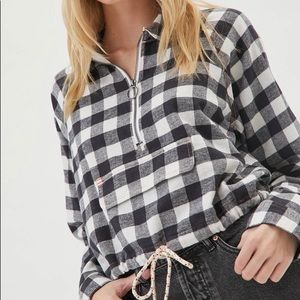 BDG Urban Outfitters Black & White Checked Top